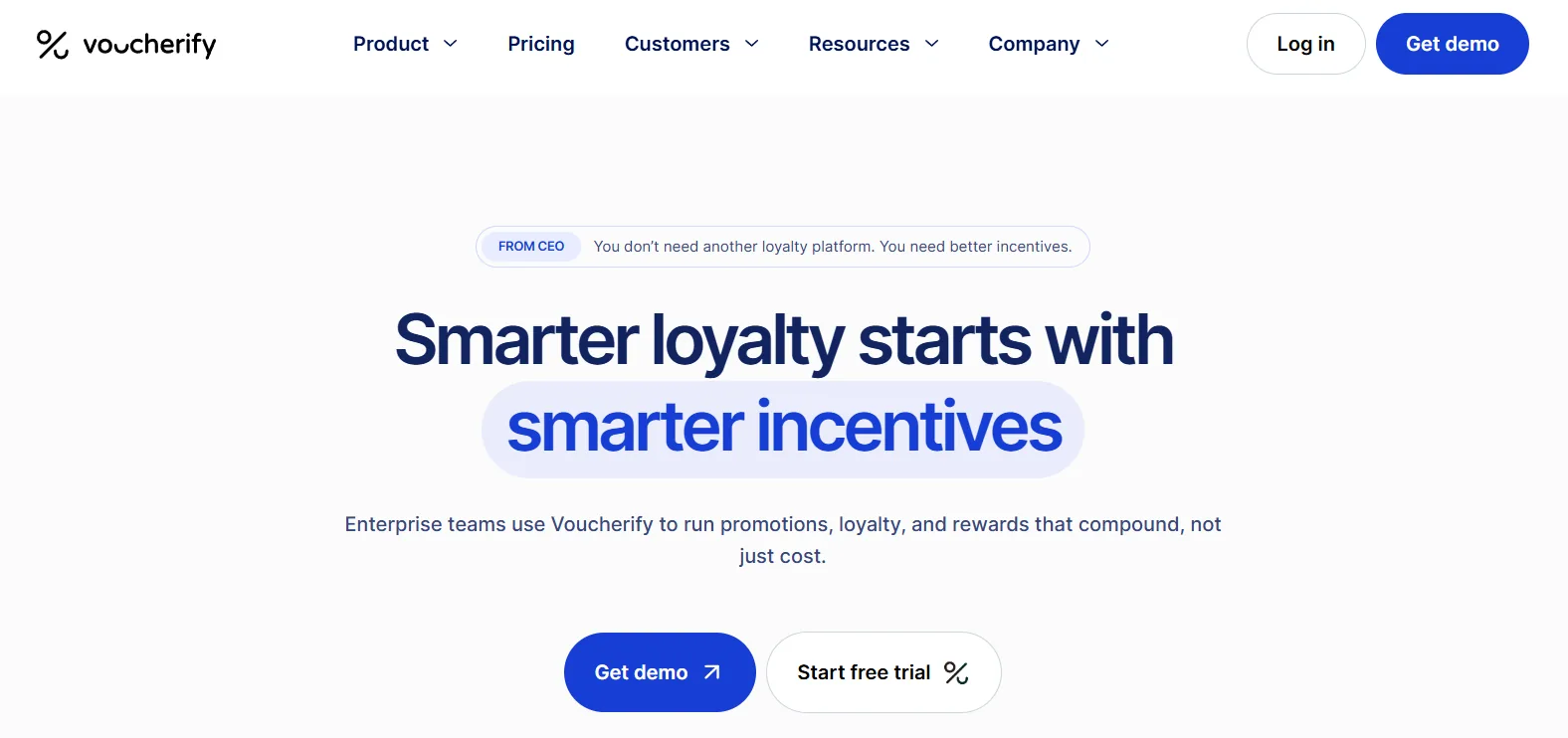 Voucherify homepage
