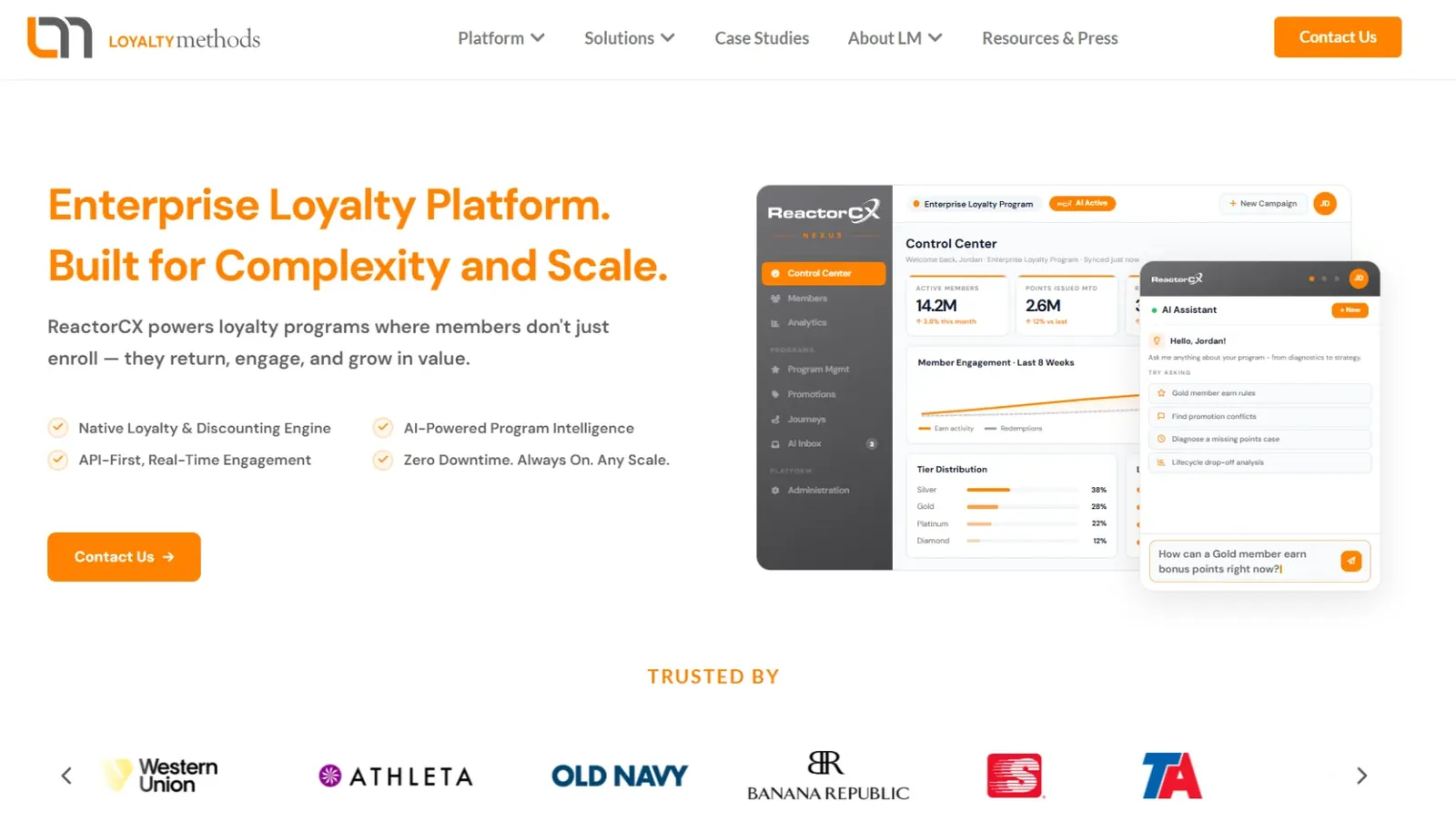 Loyalty Methods homepage: Enterprise Loyalty Platform, Built for Complexity and Scale