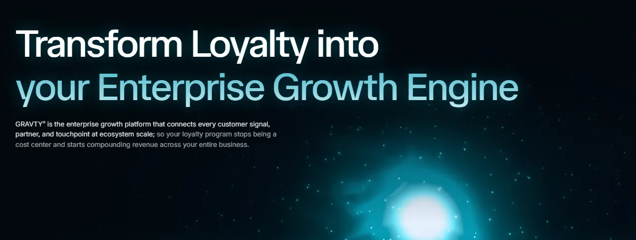 Loyalty Juggernaut GRAVTY homepage: Transform loyalty into your enterprise growth engine