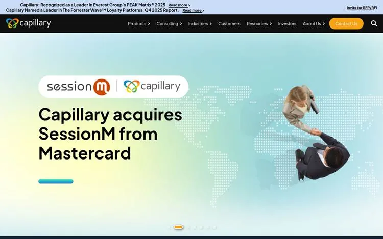 Capillary Technologies homepage: Capillary acquires SessionM from Mastercard