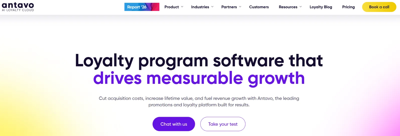 Antavo homepage: loyalty program software that drives measurable growth