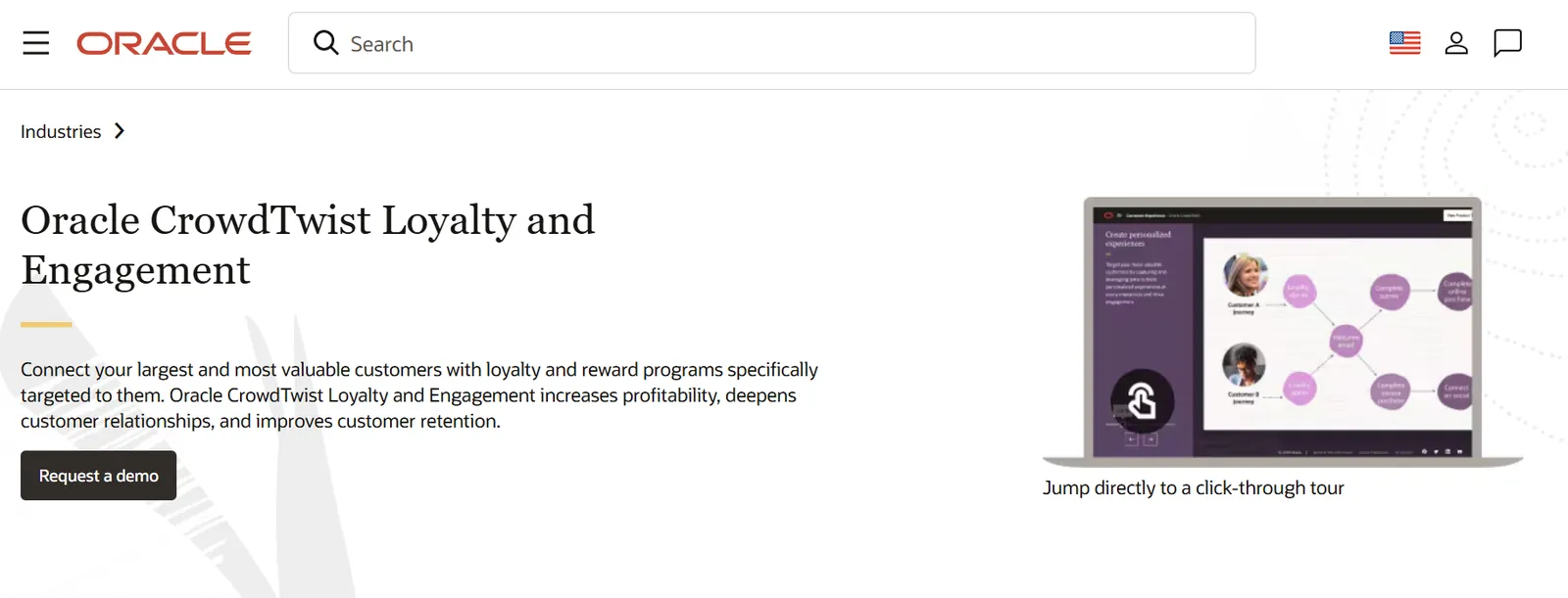 Oracle CrowdTwist Loyalty and Engagement page