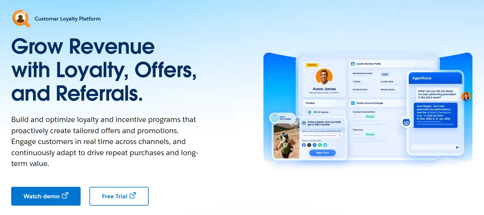 Salesforce Loyalty Management homepage